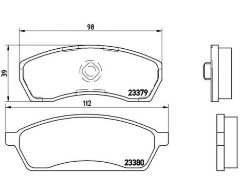 Brake Pad Set, disc brake P 78 008 Brembo, Image 2