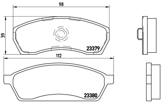 Brake Pad Set, disc brake P 78 008 Brembo, Image 2