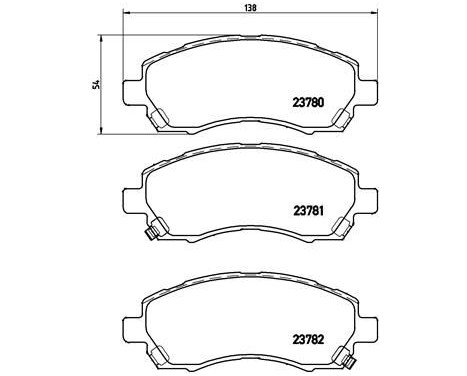 Brake Pad Set, disc brake P 78 009 Brembo, Image 2