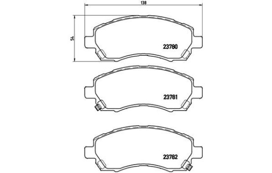 Brake Pad Set, disc brake P 78 009 Brembo, Image 2