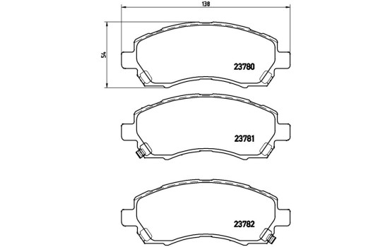 Brake Pad Set, disc brake P 78 009 Brembo, Image 3