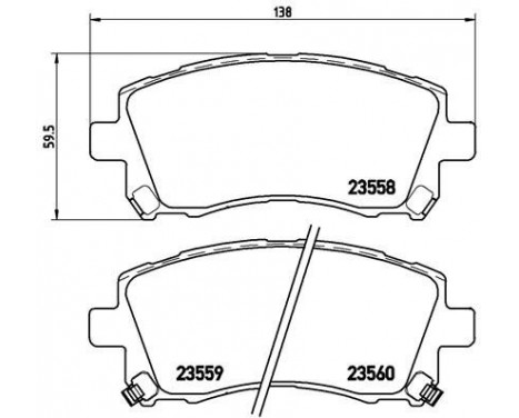 Brake Pad Set, disc brake P 78 010 Brembo, Image 2