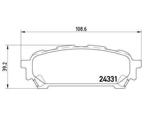 Brake Pad Set, disc brake P 78 014 Brembo, Image 3