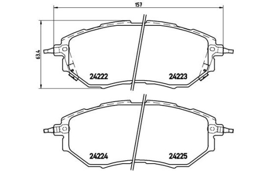 Brake Pad Set, disc brake P 78 017 Brembo, Image 2
