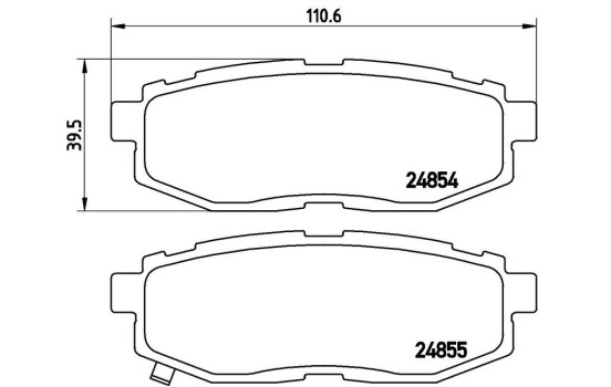 Brake Pad Set, disc brake P 78 018 Brembo, Image 2