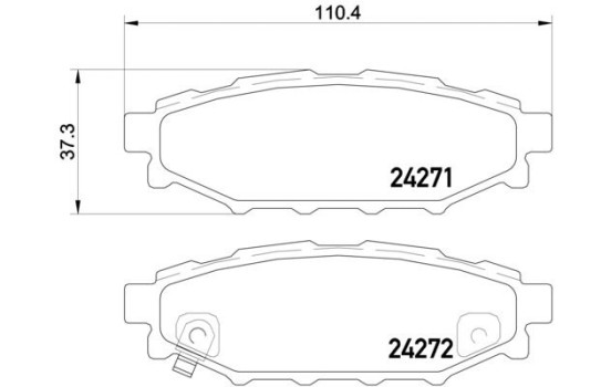 Brake Pad Set, disc brake P 78 020 Brembo, Image 2