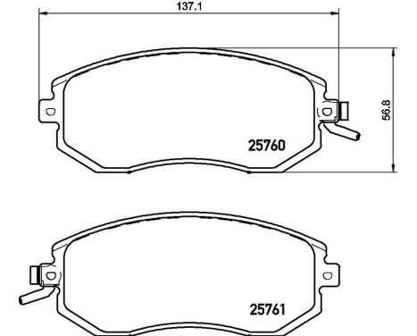 Brake Pad Set, disc brake P 78 021 Brembo, Image 3