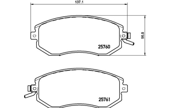 Brake Pad Set, disc brake P 78 021 Brembo, Image 3