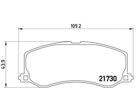 Brake Pad Set, disc brake P 79 004 Brembo, Image 2