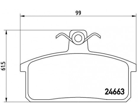 Brake Pad Set, disc brake P 79 007 Brembo, Image 2