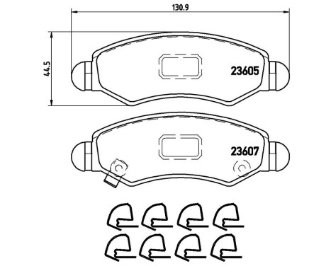 Brake Pad Set, disc brake P 79 015 Brembo, Image 3