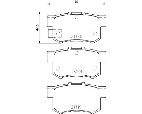 Brake Pad Set, disc brake P 79 027 Brembo, Image 2