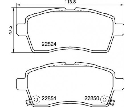 Brake Pad Set, disc brake P 79 037 Brembo, Image 2