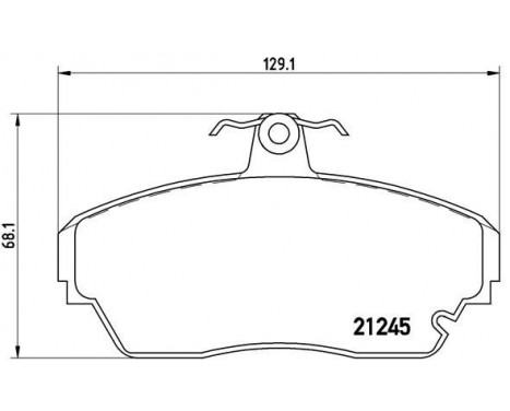 Brake Pad Set, disc brake P 82 001 Brembo, Image 2