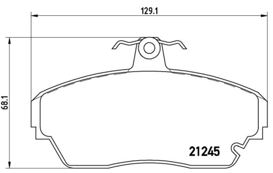 Brake Pad Set, disc brake P 82 001 Brembo, Image 2