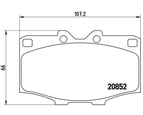 Brake Pad Set, disc brake P 83 006 Brembo, Image 2