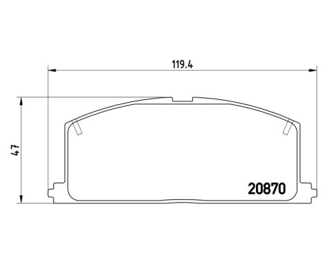 Brake Pad Set, disc brake P 83 011 Brembo, Image 3