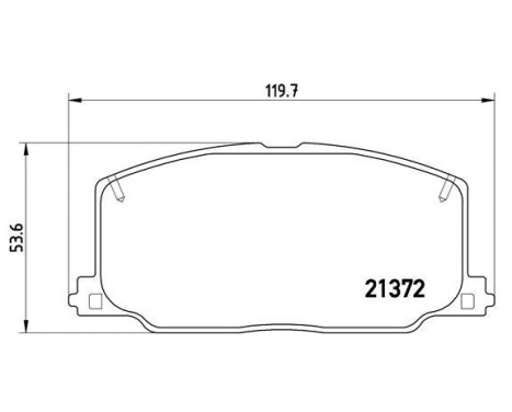 Brake Pad Set, disc brake P 83 016 Brembo, Image 2