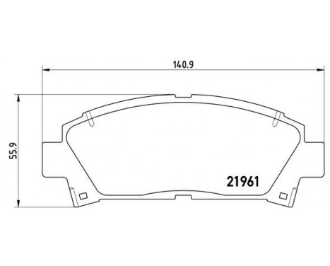 Brake Pad Set, disc brake P 83 028 Brembo, Image 2