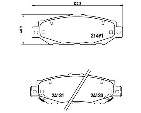 Brake Pad Set, disc brake P 83 038 Brembo, Image 2