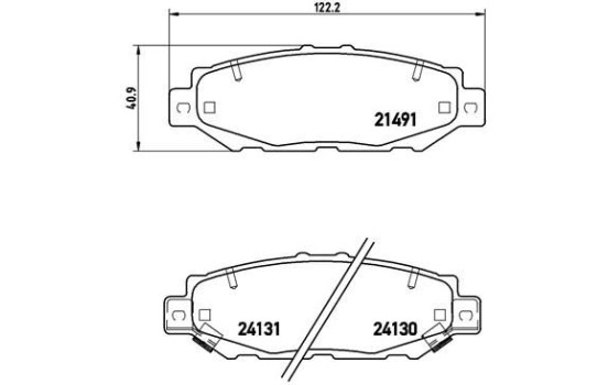 Brake Pad Set, disc brake P 83 038 Brembo, Image 2