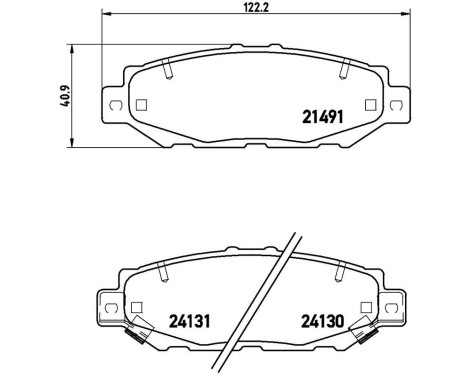 Brake Pad Set, disc brake P 83 038 Brembo, Image 3