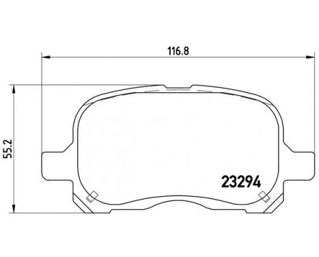 Brake Pad Set, disc brake P 83 044 Brembo, Image 2