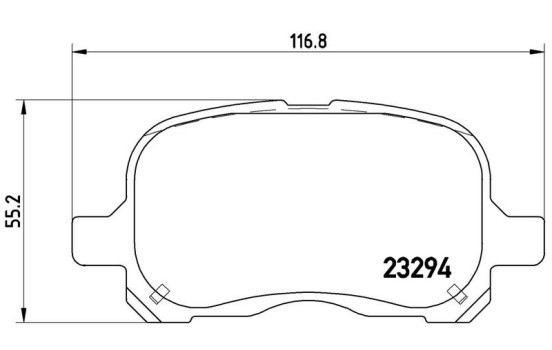 Brake Pad Set, disc brake P 83 044 Brembo, Image 3