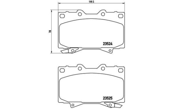 Brake Pad Set, disc brake P 83 048 Brembo, Image 2
