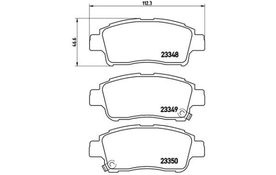 Brake Pad Set, disc brake P 83 050 Brembo, Image 2