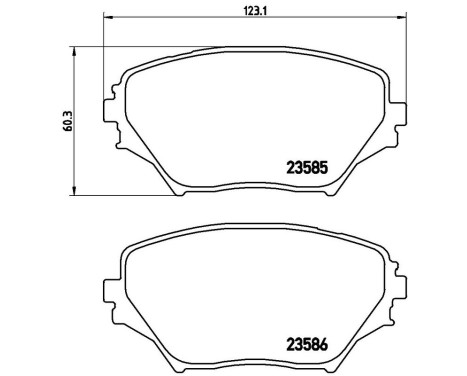 Brake Pad Set, disc brake P 83 055 Brembo, Image 3