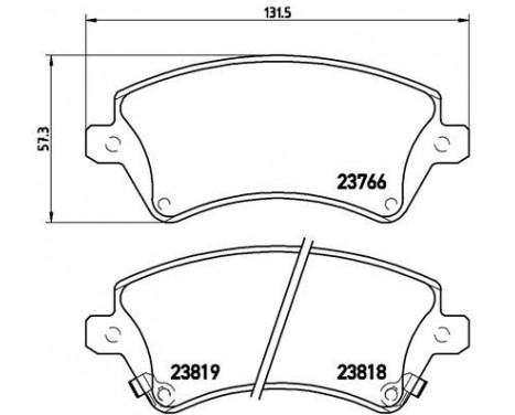 Brake Pad Set, disc brake P 83 064 Brembo, Image 2