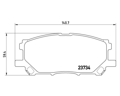 Brake Pad Set, disc brake P 83 067 Brembo, Image 3
