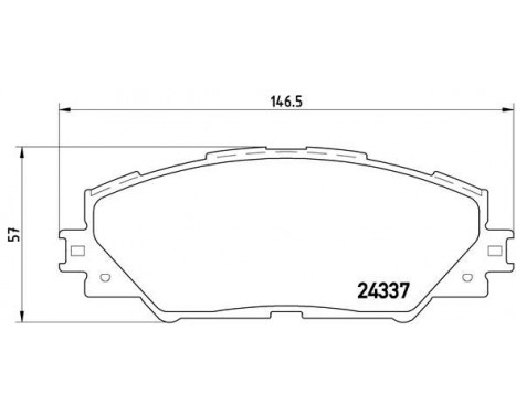 Brake Pad Set, disc brake P 83 071 Brembo, Image 2