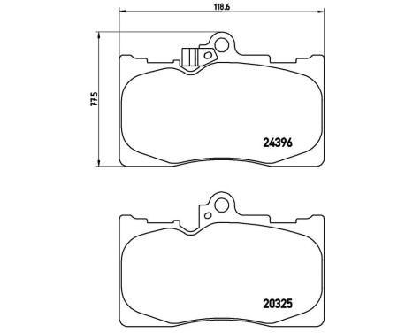 Brake Pad Set, disc brake P 83 072 Brembo, Image 3