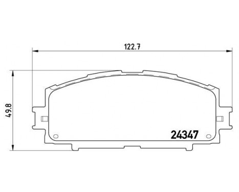 Brake Pad Set, disc brake P 83 086 Brembo, Image 2