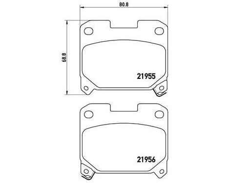 Brake Pad Set, disc brake P 83 091 Brembo, Image 2