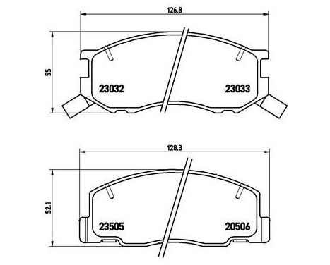 Brake Pad Set, disc brake P 83 093 Brembo, Image 2