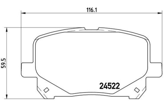 Brake Pad Set, disc brake P 83 100 Brembo, Image 2
