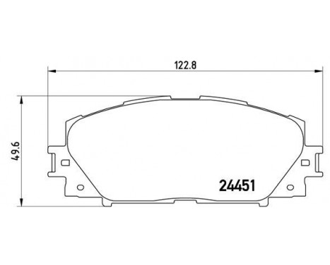 Brake Pad Set, disc brake P 83 106 Brembo, Image 2