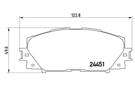 Brake Pad Set, disc brake P 83 106 Brembo, Image 2