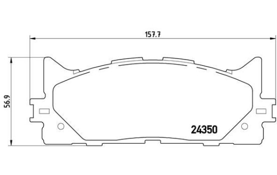 Brake Pad Set, disc brake P 83 117 Brembo, Image 2