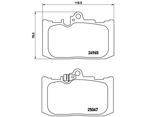 Brake Pad Set, disc brake P 83 131 Brembo, Image 3