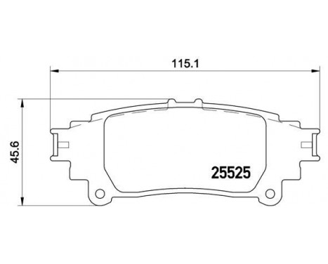 Brake Pad Set, disc brake P 83 132 Brembo, Image 2