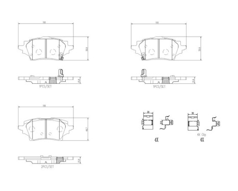 Brake pad set, disc brake P 83 178 ABS, Image 2