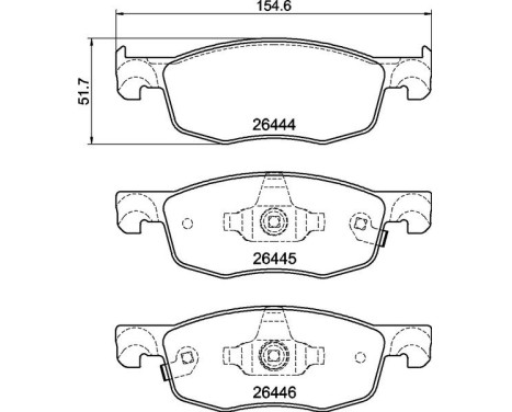 Brake pad set, disc brake P 83 185 Brembo, Image 4