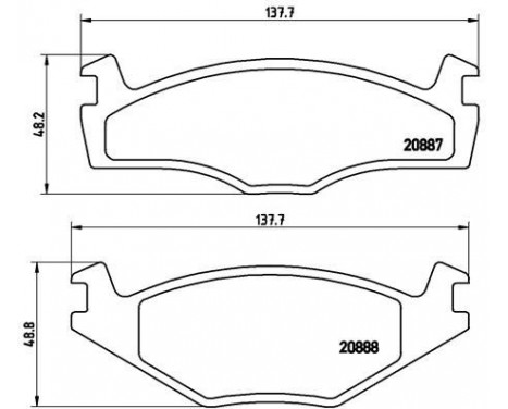 Brake Pad Set, disc brake P 85 005 Brembo, Image 2