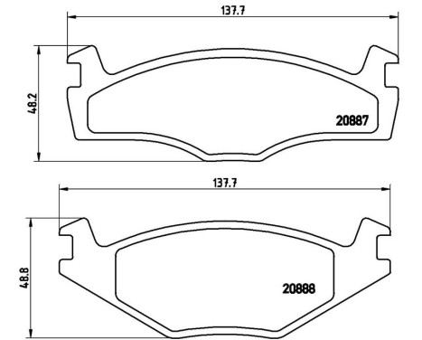 Brake Pad Set, disc brake P 85 005 Brembo, Image 3
