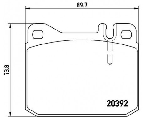 Brake Pad Set, disc brake P 85 007 Brembo, Image 2