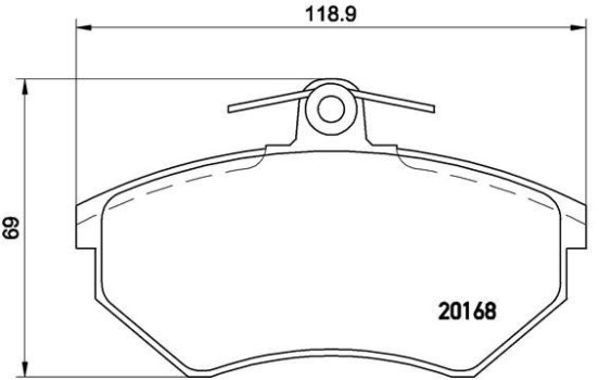 Brake Pad Set, disc brake P 85 011 Brembo, Image 2